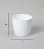 Plastic White Flower Desk Pots