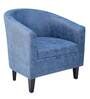Valencia Fabric Barrel Chairs in Blue Colour Set Of 2