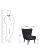 Valencia Accent cum Lounge Chair in Black Colour