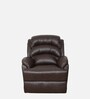Valencia Leatherette 1 Seater Manual Recliner in Dark Chocolate Brown Colour