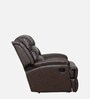 Valencia Leatherette 1 Seater Manual Recliner in Dark Chocolate Brown Colour