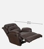 Valencia Leatherette 1 Seater Manual Recliner in Dark Chocolate Brown Colour