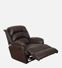 Valencia Leatherette 1 Seater Manual Recliner in Dark Chocolate Brown Colour