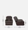 Valencia Leatherette 1 Seater Manual Recliner in Dark Chocolate Brown Colour