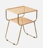 Valencia Natural Cane End Tables in Gold Color