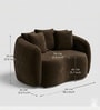 Valencia Royal 1 Seater Sofa In Dark Brown Color