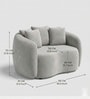 Valencia Royal 1 Seater Sofa In Light Grey Color