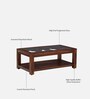 Valencia Sheesham Wood Coffee Table In Scratch Resistant Honey Oak Finish With Glass Top