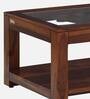 Valencia Sheesham Wood Coffee Table In Scratch Resistant Honey Oak Finish With Glass Top