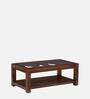Valencia Sheesham Wood Coffee Table In Scratch Resistant Honey Oak Finish With Glass Top