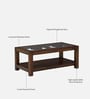 Valencia Sheesham Wood Coffee Table In Scratch Resistant Provincial Teak Finish With Glass Top