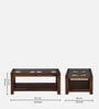 Valencia Sheesham Wood Coffee Table In Scratch Resistant Provincial Teak Finish With Glass Top