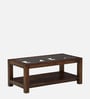 Valencia Sheesham Wood Coffee Table In Scratch Resistant Provincial Teak Finish With Glass Top