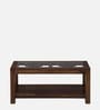 Valencia Sheesham Wood Coffee Table In Scratch Resistant Provincial Teak Finish With Glass Top