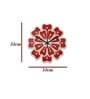 Valentina Engineered Wood Red Wall Clock