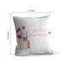 Valentine Combo of Colorful Let's Travel The World Together Girl & Boy With Travel Bag Print Cushion & Mug With Keychain Gift Set