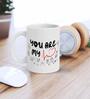 Valentine Combo of You are my heartbeat Cushion & Mug With Keychain Gift Set