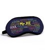 Quote Printed Blue Eye Mask