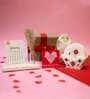 Valentines Day Gift with White Coasters Set & Desk Calendar 2025