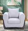 Valentini Boucl  Fabric 1 Seater Sofa in Ash Grey Colour