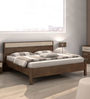 Valeria King Size Bed in Light Walnut Finish