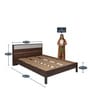 Valeria King Size Bed in Light Walnut Finish