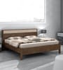Valeria King Size Bed in Light Walnut Finish