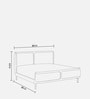 Valerio Duo-Panel Luxe Bed in velvet With Oak wood Frame & Hydraulic Storage