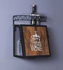 Valiant Metal Wall Mounted Wine Rack In Teak Finish