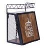 Valiant Metal Wall Mounted Wine Rack In Teak Finish
