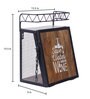 Valiant Metal Wall Mounted Wine Rack In Teak Finish