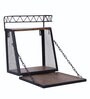 Valiant Metal Wall Mounted Wine Rack In Teak Finish
