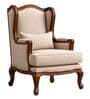Vallen Teak Wood Lounge Chair With Suede Fabric In Beige Vallen Teak Wood Lounge Chair With Suede Fabric In Beige