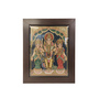 Valli-Deivanai Murugan Multicolour Birch Plywood With 24 Karat Gold Foil Tanjore Painting