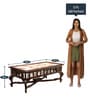 Vanam Teak Wood Coffee Table in Walnut Finish