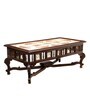 Vanam Teak Wood Coffee Table in Walnut Finish