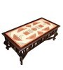 Vanam Teak Wood Coffee Table in Walnut Finish