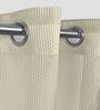 Vanilla Ice Polyester Solid 5Ft Sheer Eyelet Window Curtain