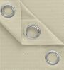 Vanilla Ice Polyester Solid 5Ft Sheer Eyelet Window Curtain