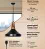 Vanora Wooden Top Black Pendant Light