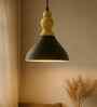 Vanora Wooden Top Black Pendant Light