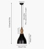 Vanora Wooden Top Black Pendant Light