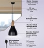 Vanora Wooden Top Black Pendant Light