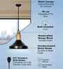 Vanora Wooden Top Black Pendant Light
