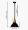 Vanora Wooden Top Black Pendant Light