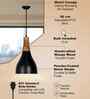 Vanora Wooden Top Black Pendant Light