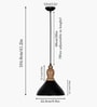 Vanora Wooden Top Black Pendant Light