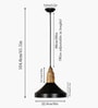 Vanora Wooden Top Black Pendant Light