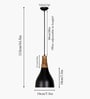 Vanora Wooden Top Black Pendant Light