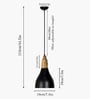 Vanora Wooden Top Black Pendant Light